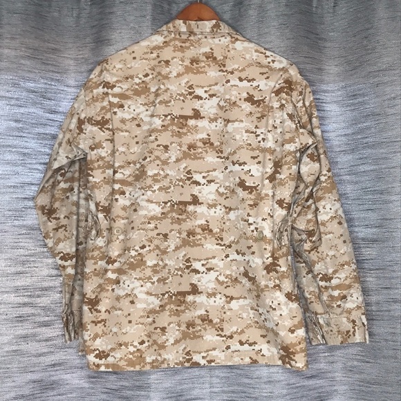 SAND DESERT DIGI CAMO MARINE CAMOUFLAGE TAN & BROWN MENS JACKET MEDIUM - Picture 2 of 7